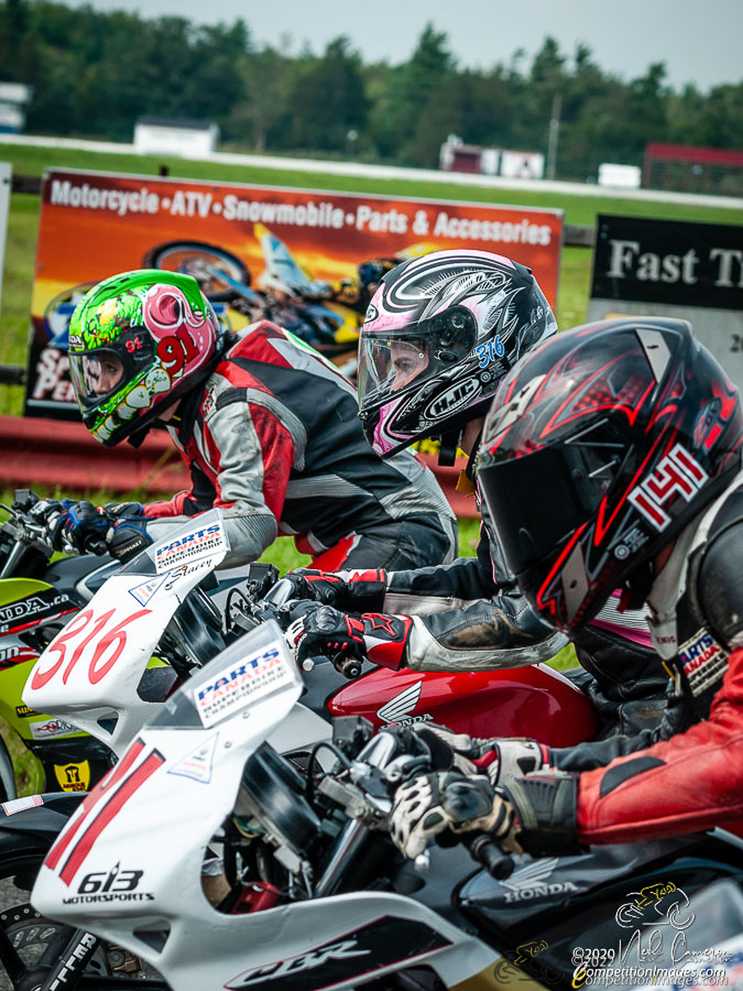 The kids are alright.  CBR125 riders on the grid. Shannonville, September 2011